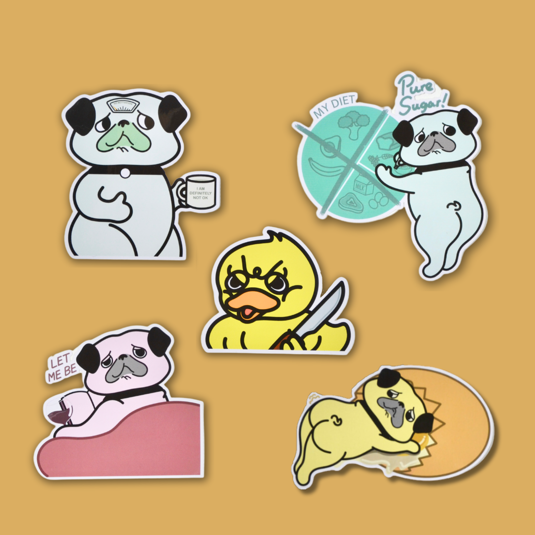  Go Pug Yourself Sticker Pack ~ENVÍO GRATIS~