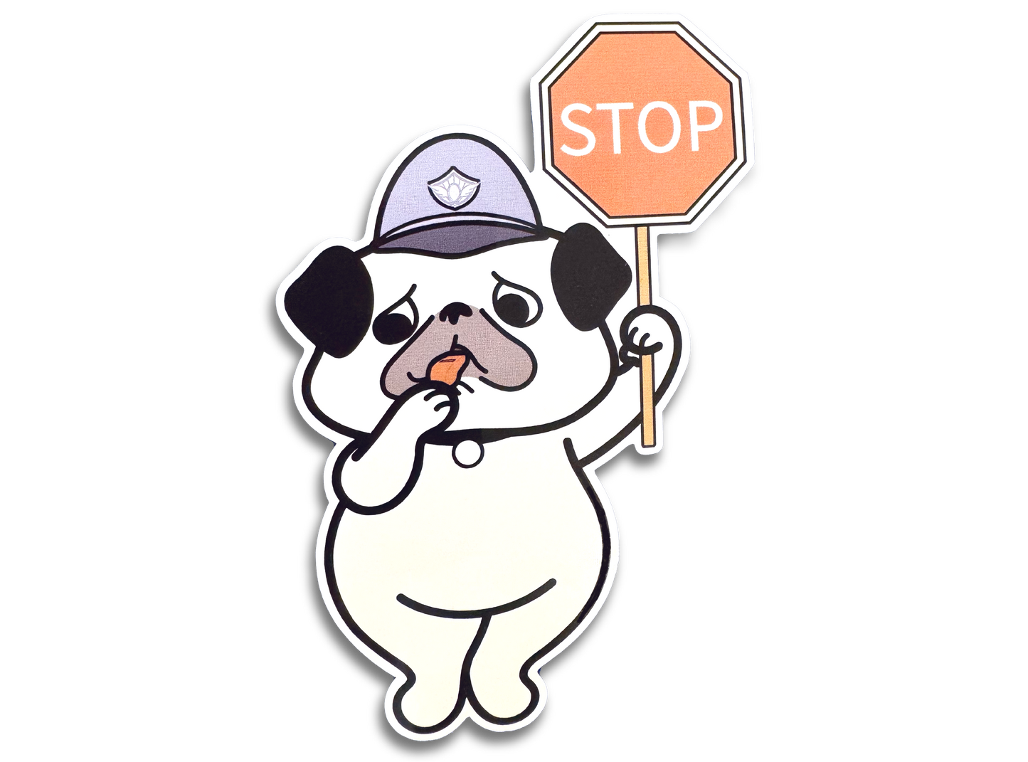 Police Pug Sticker  ~FREE SHIPPING~