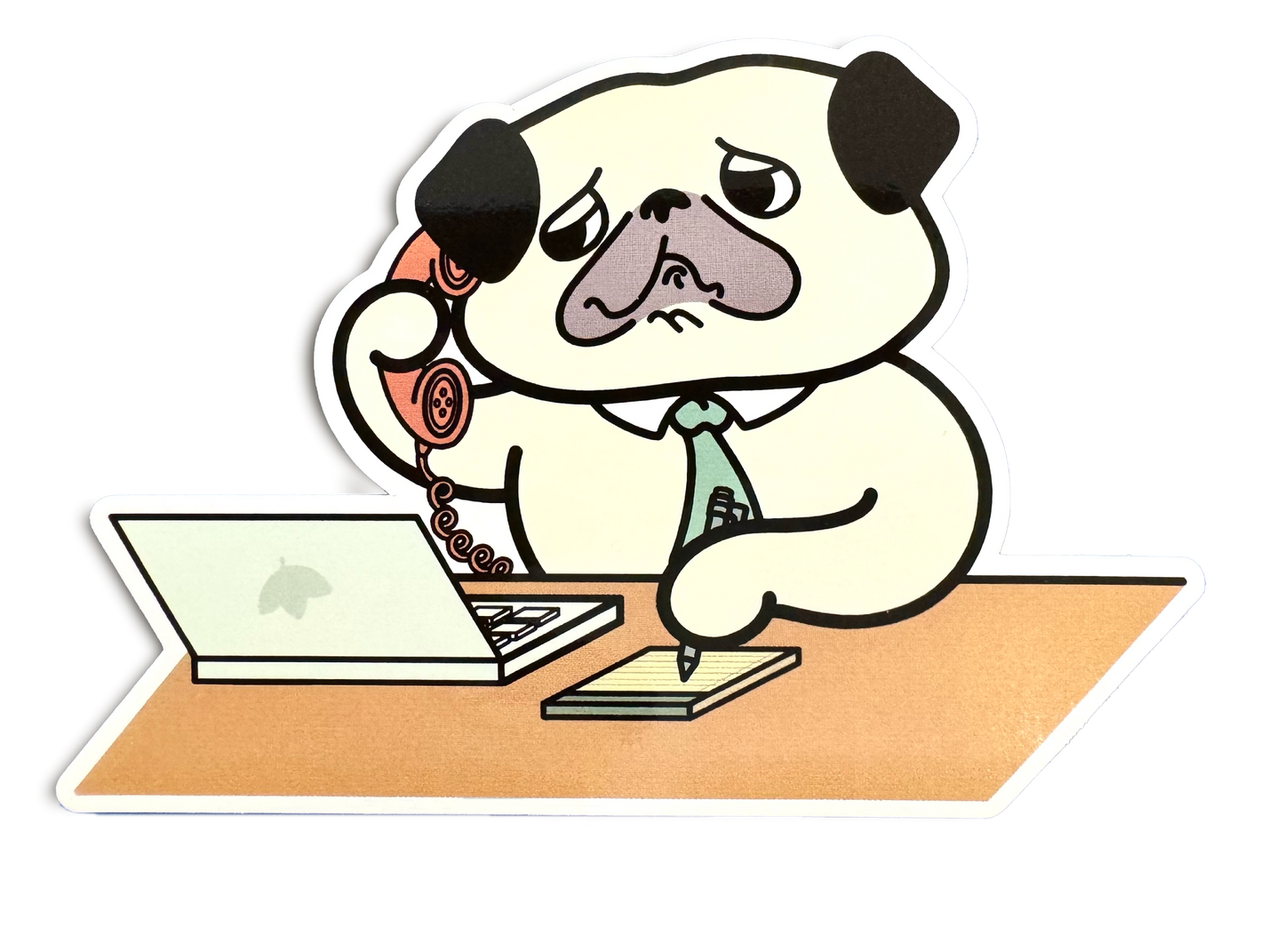 Office Pug Sticker  ~FREE SHIPPING~